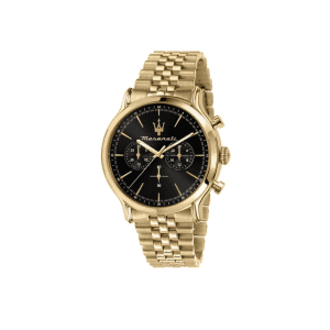 Maserati Epoca 42mm Chronograph Black Dial Gold Watch