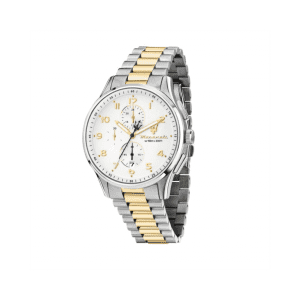 Maserati Sorpa Stainless Steel 42mm Chronograph Two Tone Bracelet