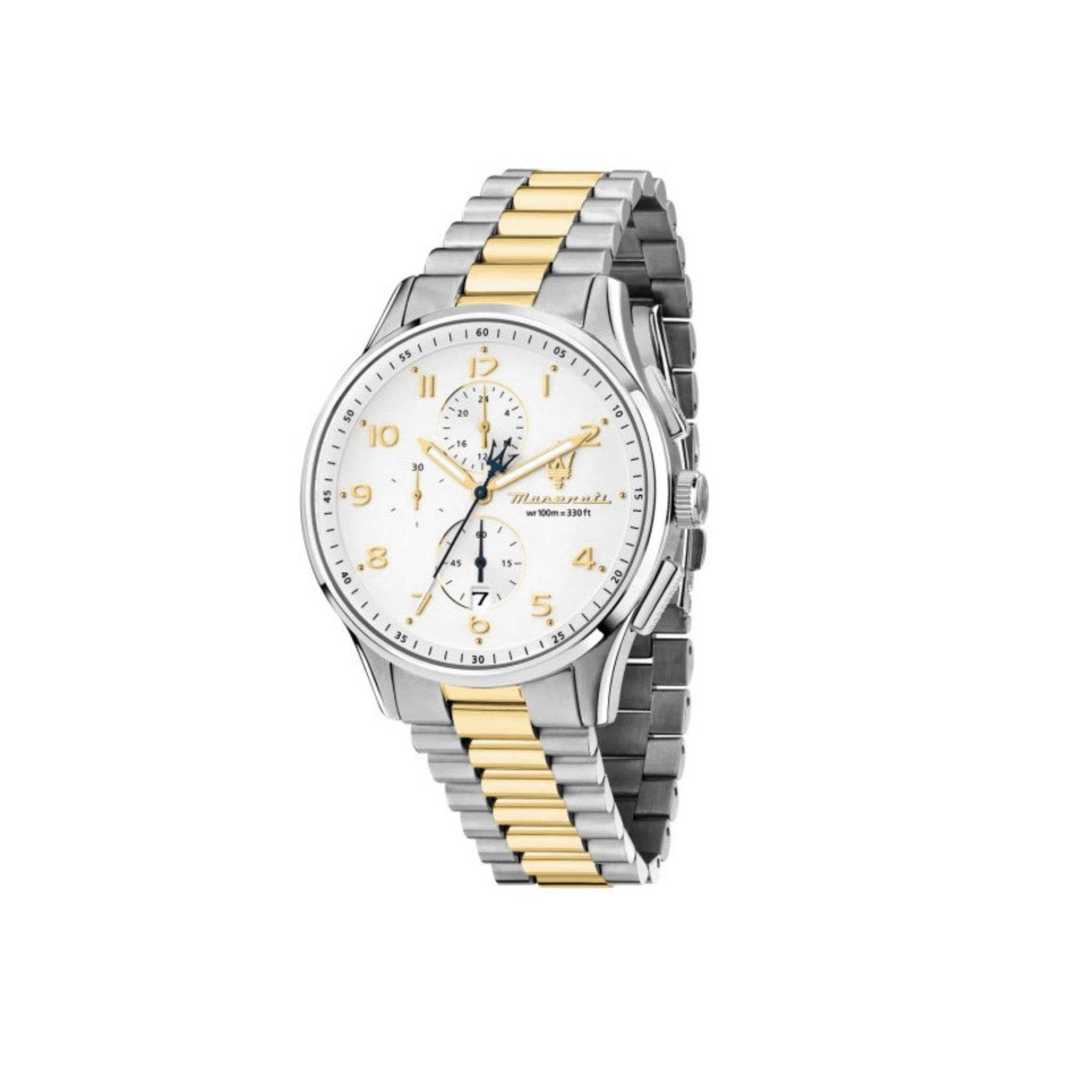 Maserati Sorpa Stainless Steel 42mm Chronograph Two Tone Bracelet