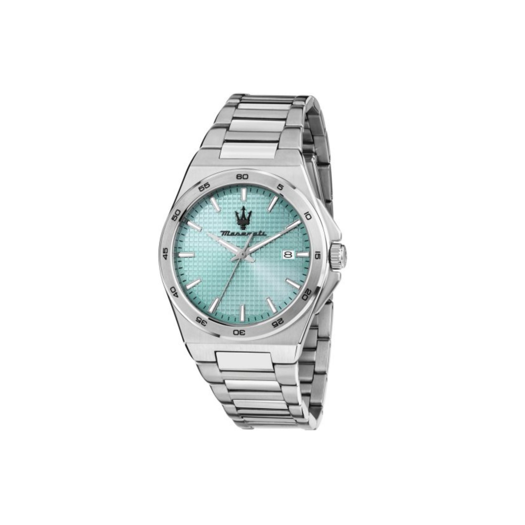 Maserati Velocità Slim 40mm 3H Black+Sky Blue Dial Stainless Steel Watch