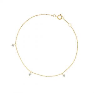 9CT Gold CZ Drop Bracelet