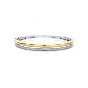 Ti Sento Gilded Double Row Bangle