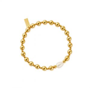 ChloBo Gold Feature Pearl Bracelet
