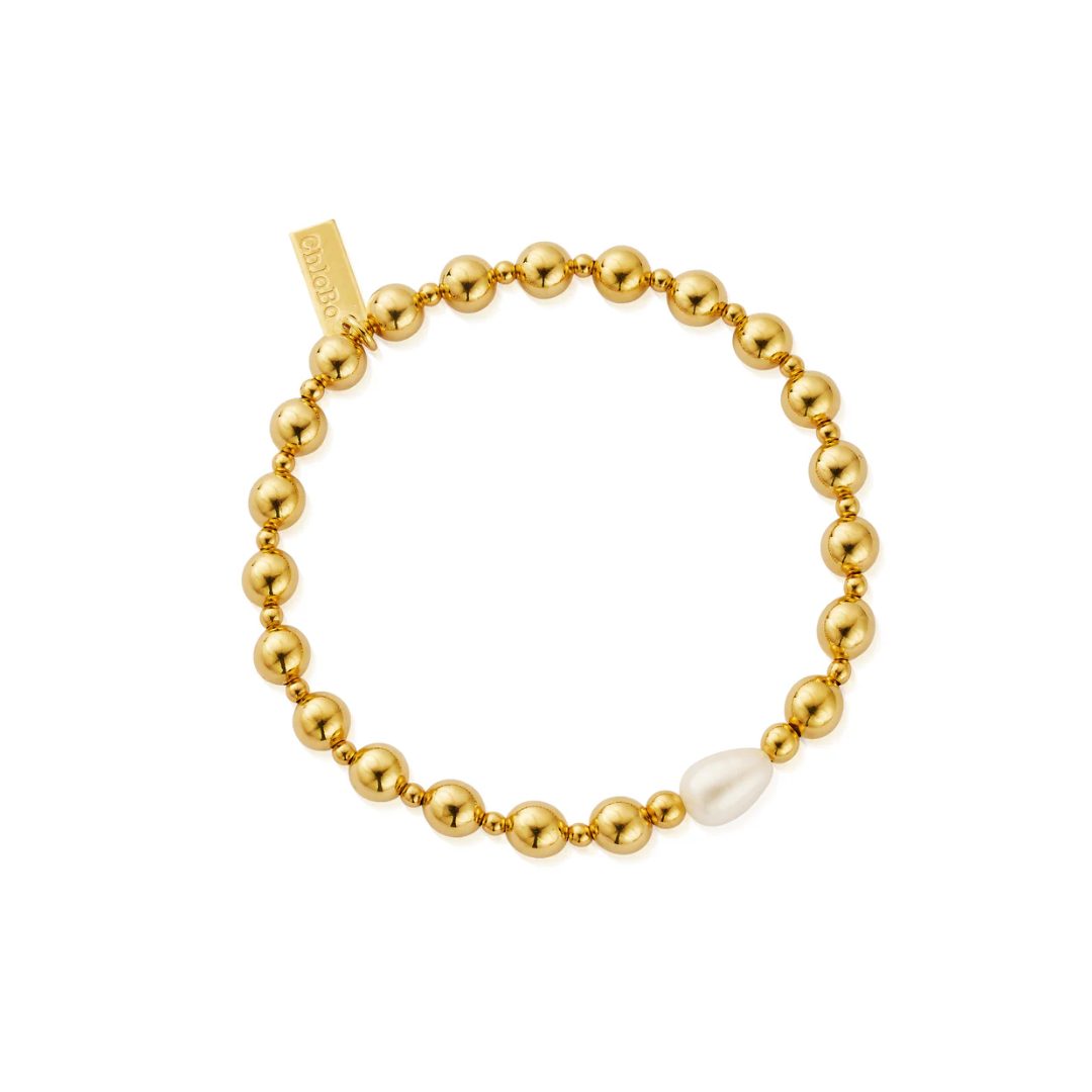 ChloBo Gold Feature Pearl Bracelet