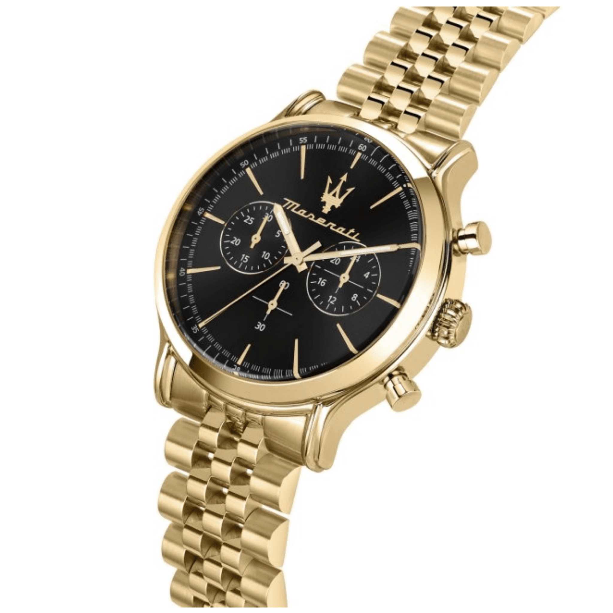 Maserati Epoca 42mm Chronograph Black Dial Gold Watch - Image 3