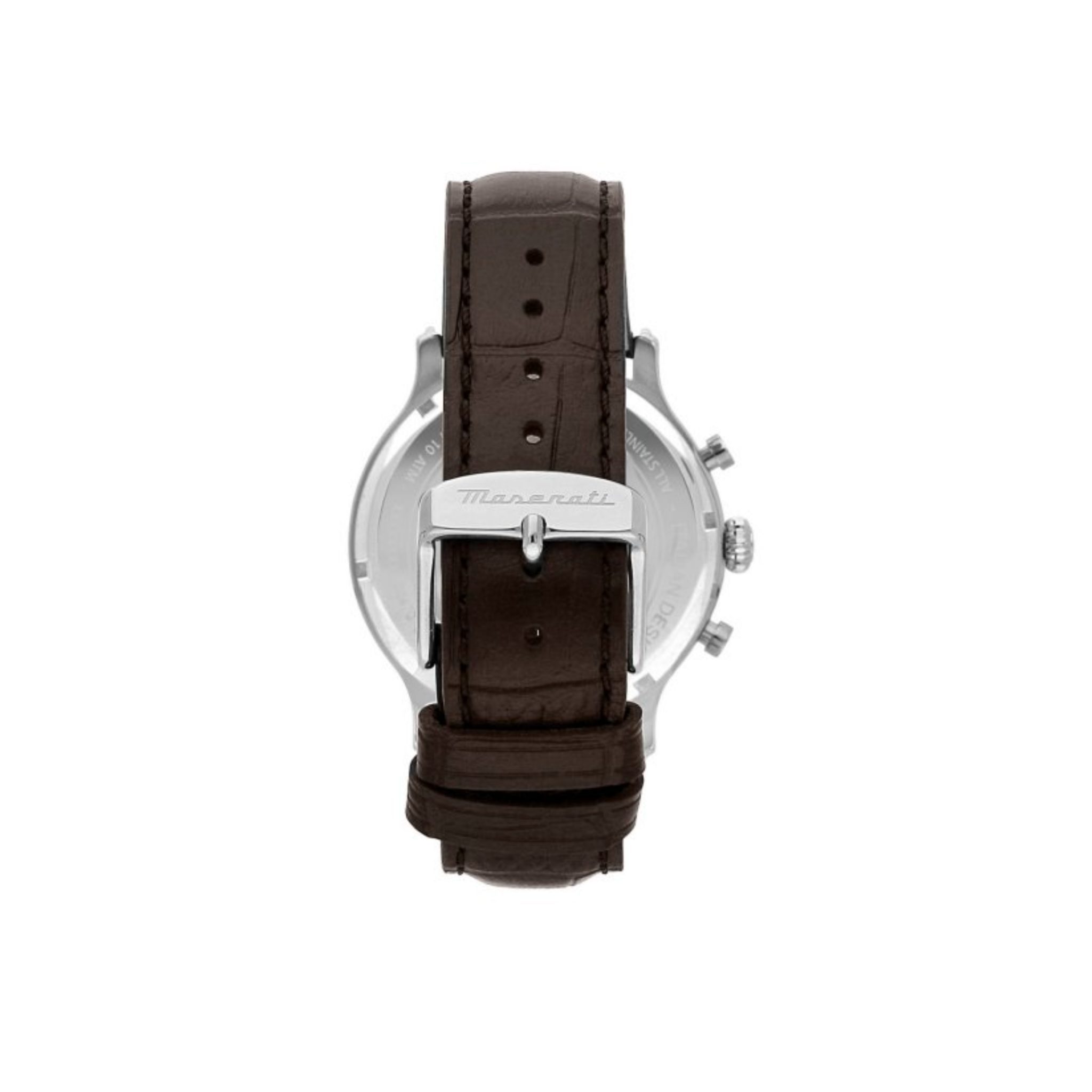 Maserati Epoca 42mm Chronograph Blue Dial Leather Watch - Image 3