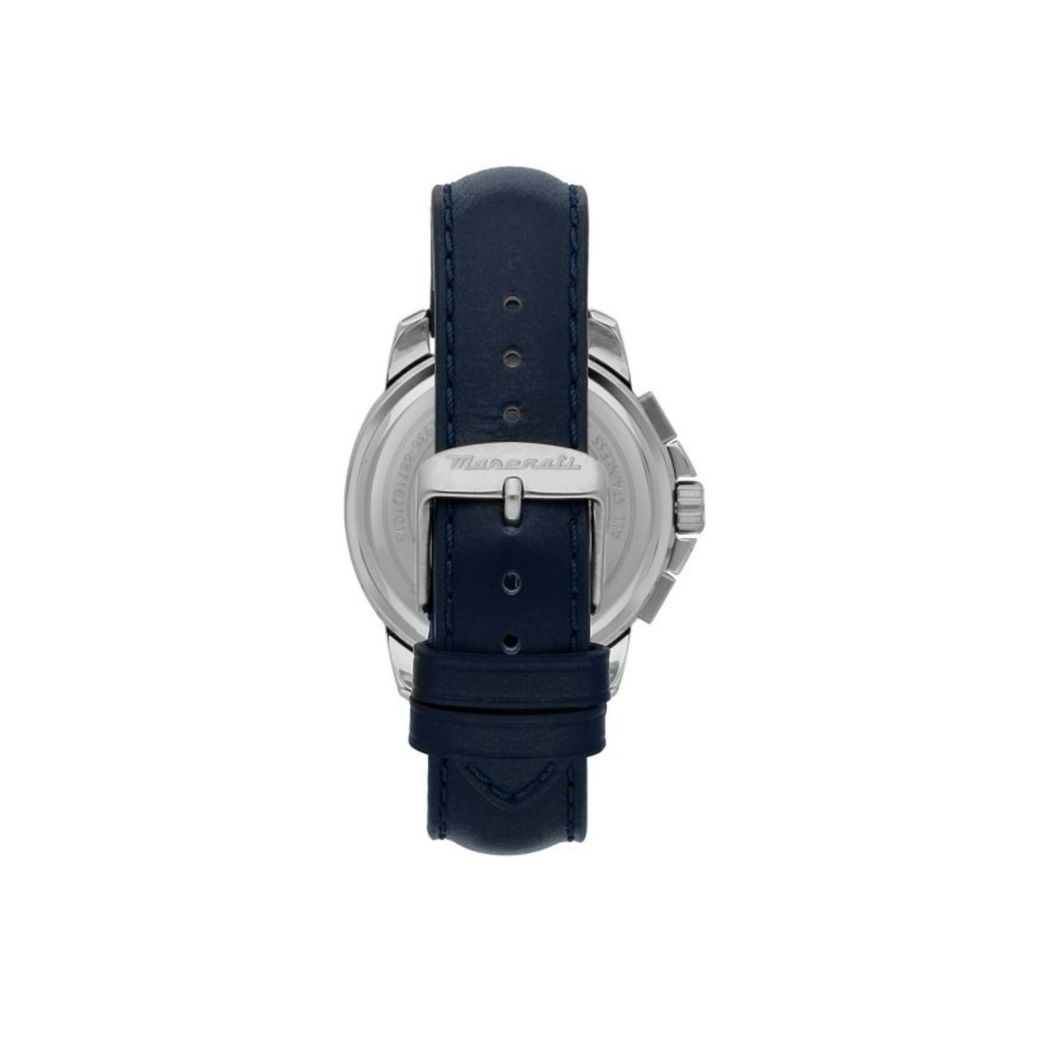 Maserati Successo Ext 44mm Chronograph Navy Leather Watch - Image 3