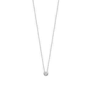 Ti Sento Silver Rubover Cubic Zirconia Pendant