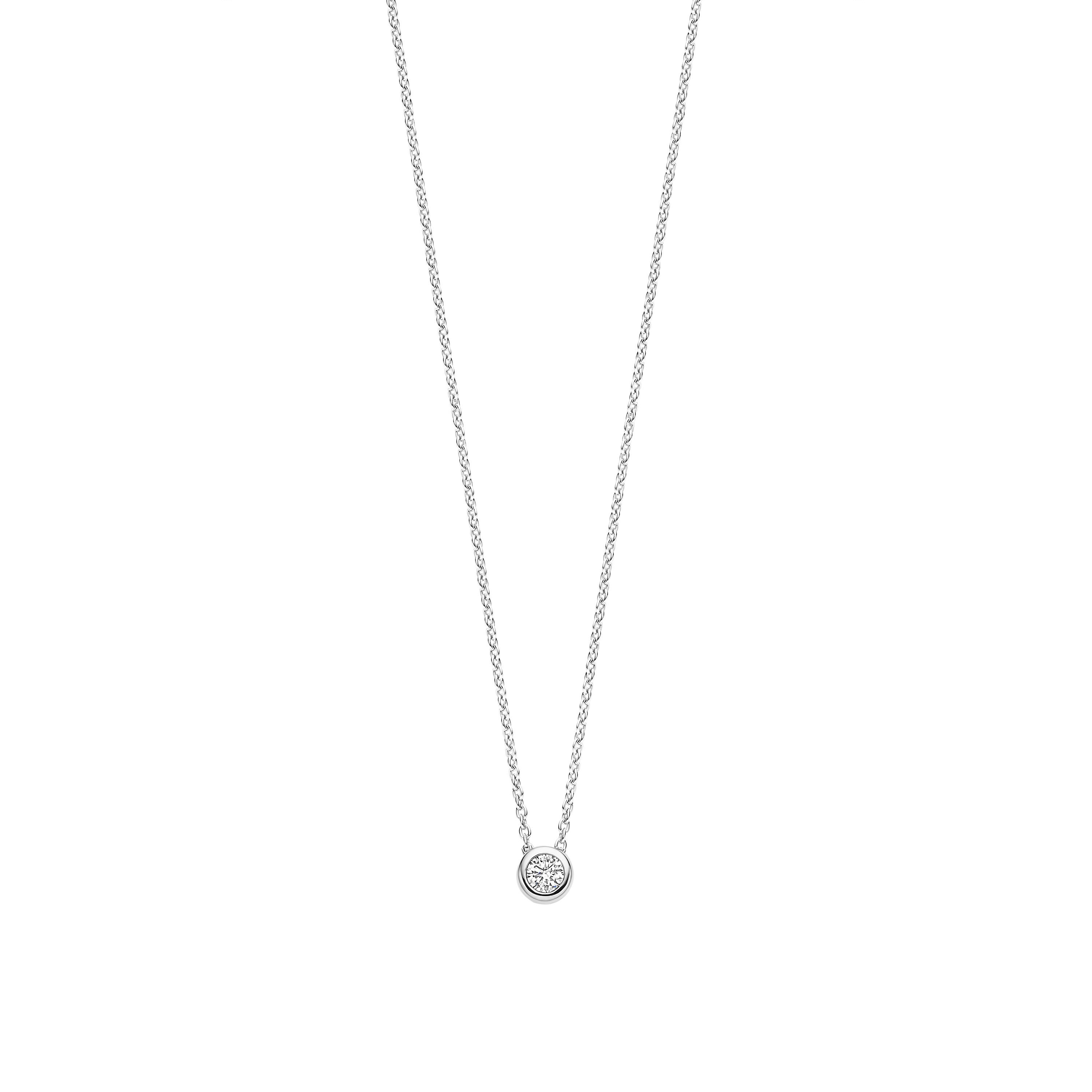 Ti Sento Silver Rubover Cubic Zirconia Pendant