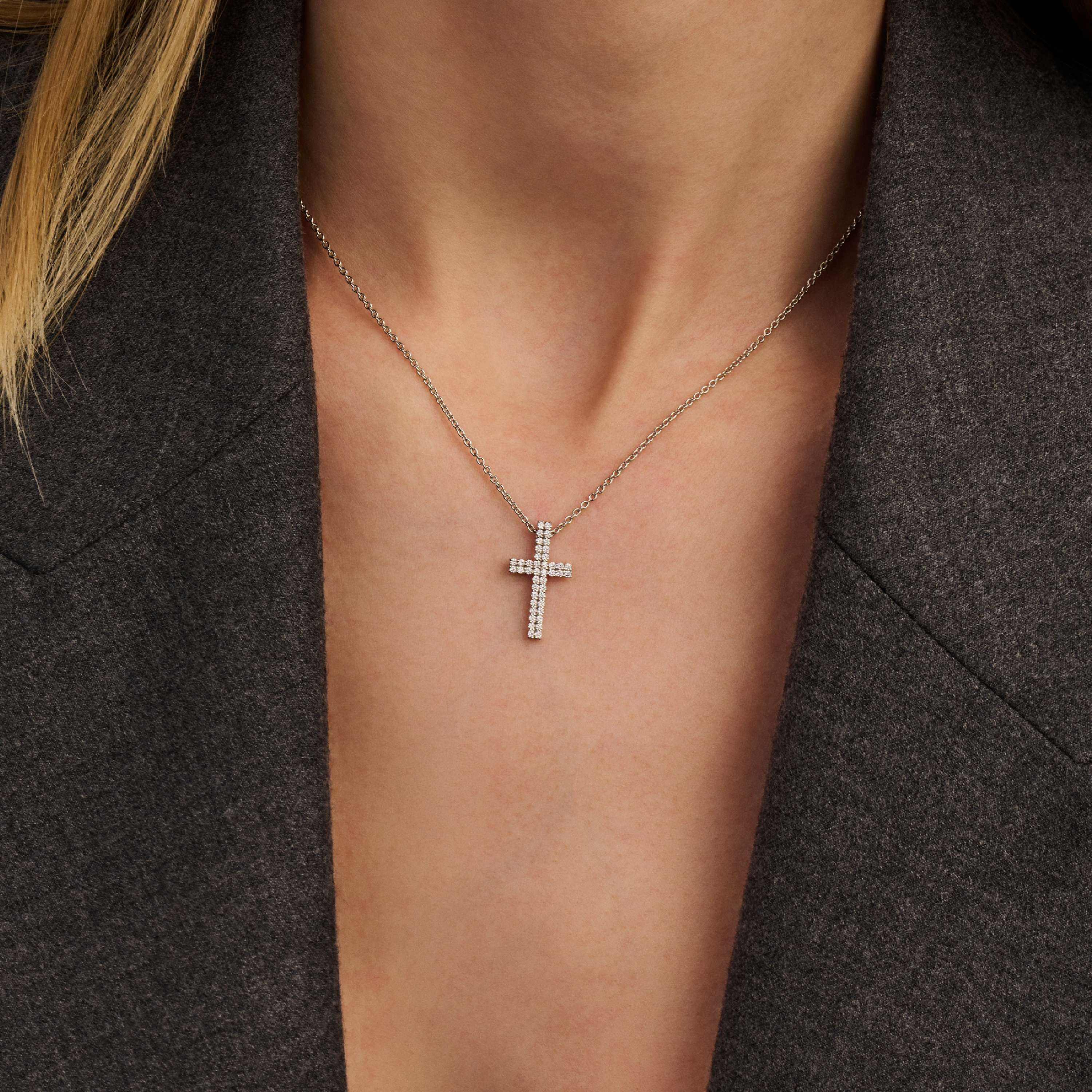 Ti Sento Silver Cubic Zirconia Cross Pendant - Image 4