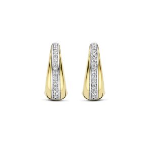 Ti Sento Gilded Layered Cubic Zirconia Hoops