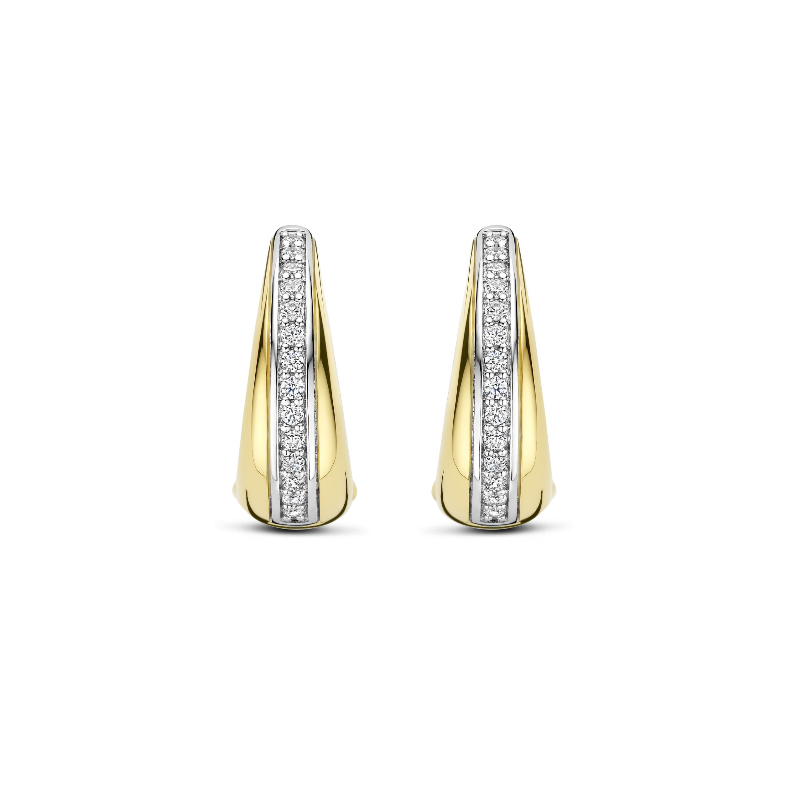Ti Sento Gilded Layered Cubic Zirconia Hoops