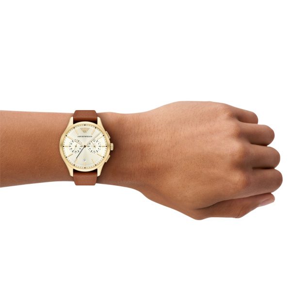 Armani Dario Chrono Gold Plated Case Gents Watch - Image 3
