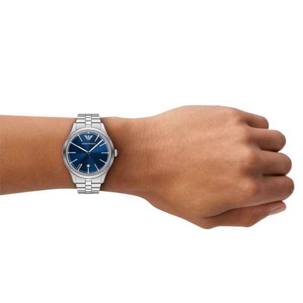 Armani Dario Stainless Steel Blue Dial Gents Watch - Image 4
