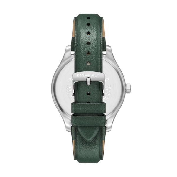 Armani Dario Green Dial Pro Planet Leather Strap Gents Watch - Image 3