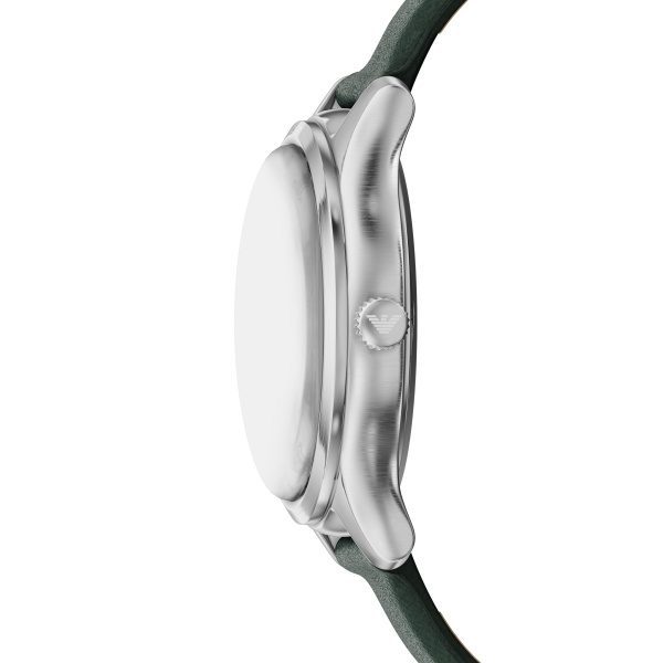 Armani Dario Green Dial Pro Planet Leather Strap Gents Watch - Image 5
