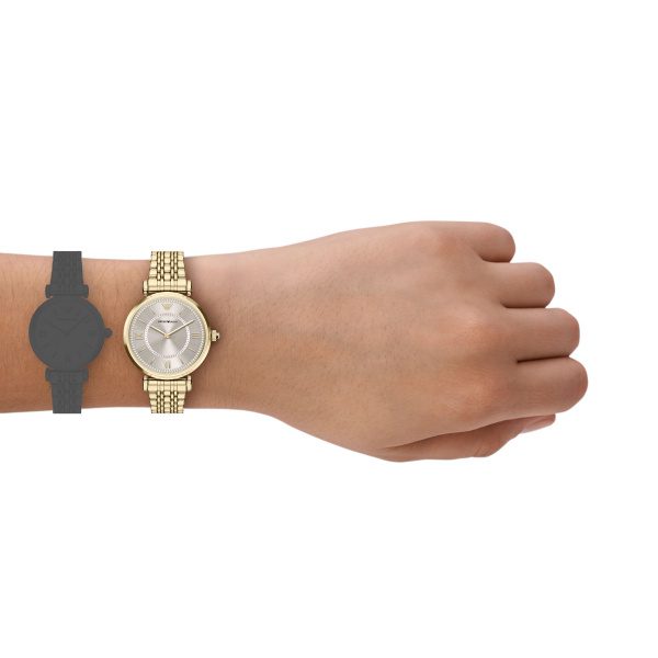 Armani Gianni T-Bar Gold Plated Ladies Watch - Image 3