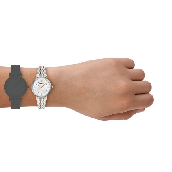 Armani Gianni T- Bar Two Tone Bracelet Ladies Watch - Image 3