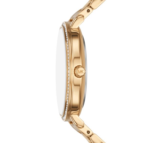 Michael Kors Pyper Gold Plated Bezel Ladies Watch - Image 2