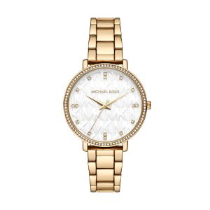 Michael Kors Pyper Gold Plated Bezel Ladies Watch