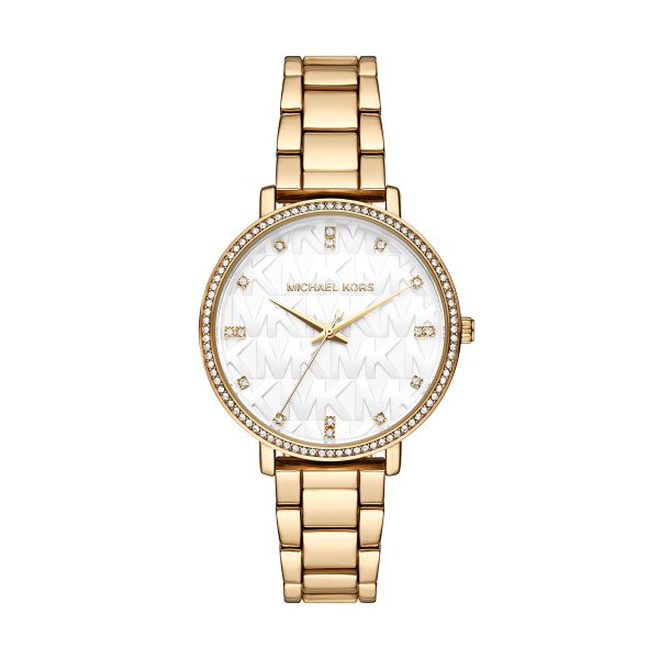 Michael Kors Pyper Gold Plated Bezel Ladies Watch