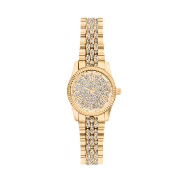 Michael Kors Lexington Stone Set Dial Gold Plated Ladies Watch