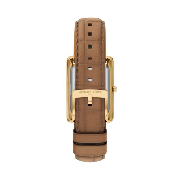 Michael Kors Essex Gold Plated Case Leather Strap Ladies Watch - Image 3