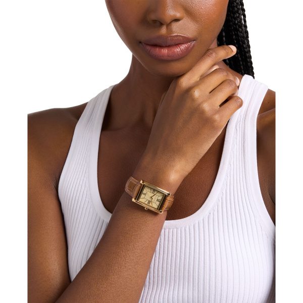 Michael Kors Essex Gold Plated Case Leather Strap Ladies Watch - Image 5