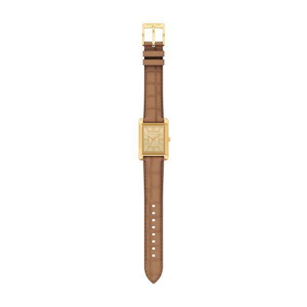 Michael Kors Essex Gold Plated Case Leather Strap Ladies Watch - Image 2