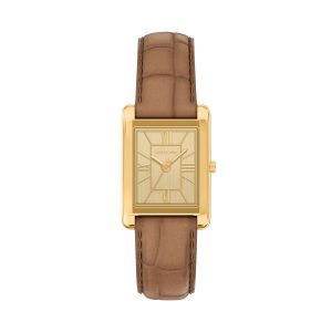 Michael Kors Essex Gold Plated Case Leather Strap Ladies Watch