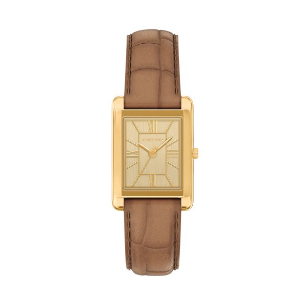 Michael Kors Essex Gold Plated Case Leather Strap Ladies Watch