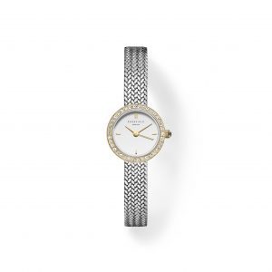 Rosefield Mini Small Edit Silver Mesh & CZ Watch
