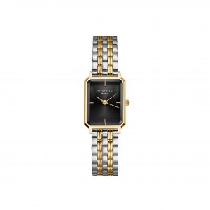 Rosefield Octagon XS Black Two Tone Watch