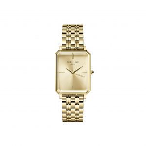 Rosefield Octagon Champagne 5 Link Watch