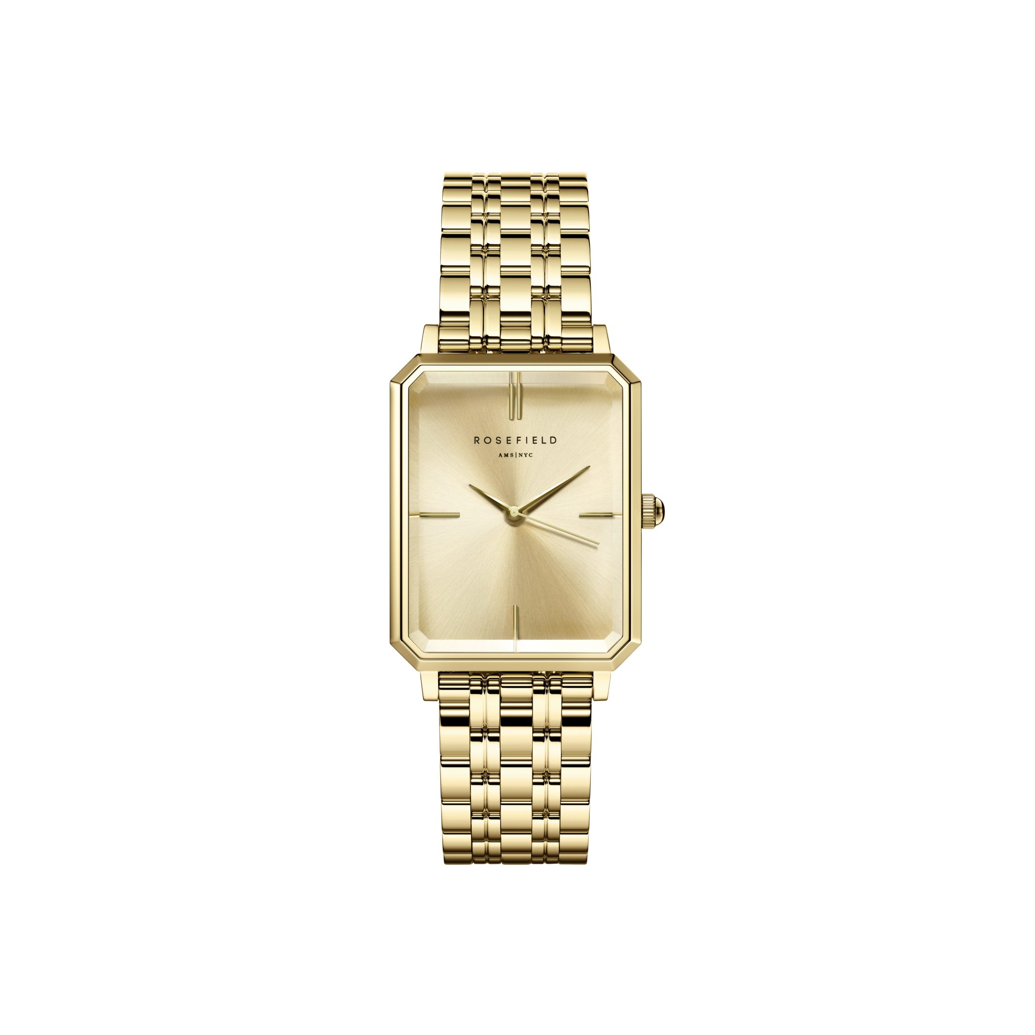 Rosefield Octagon Champagne 5 Link Watch
