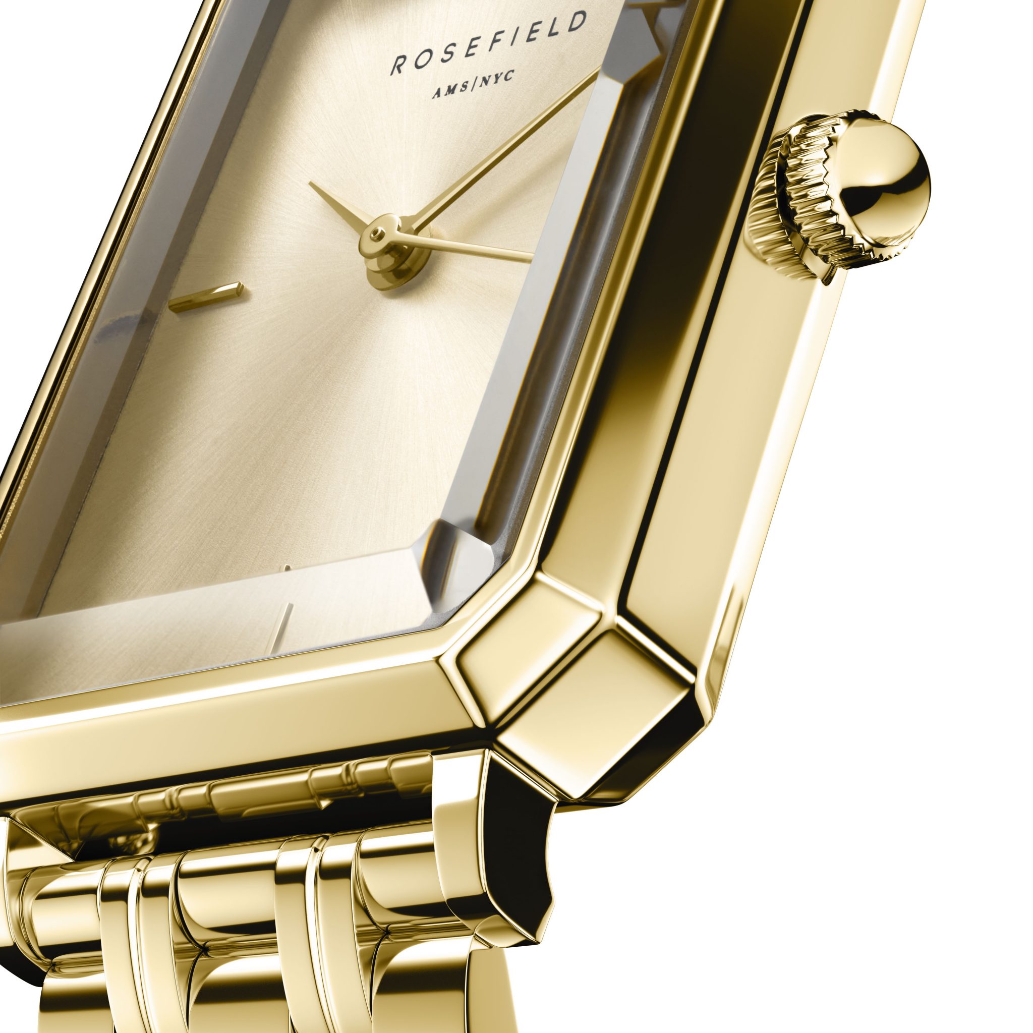 Rosefield Octagon Champagne 5 Link Watch - Image 3