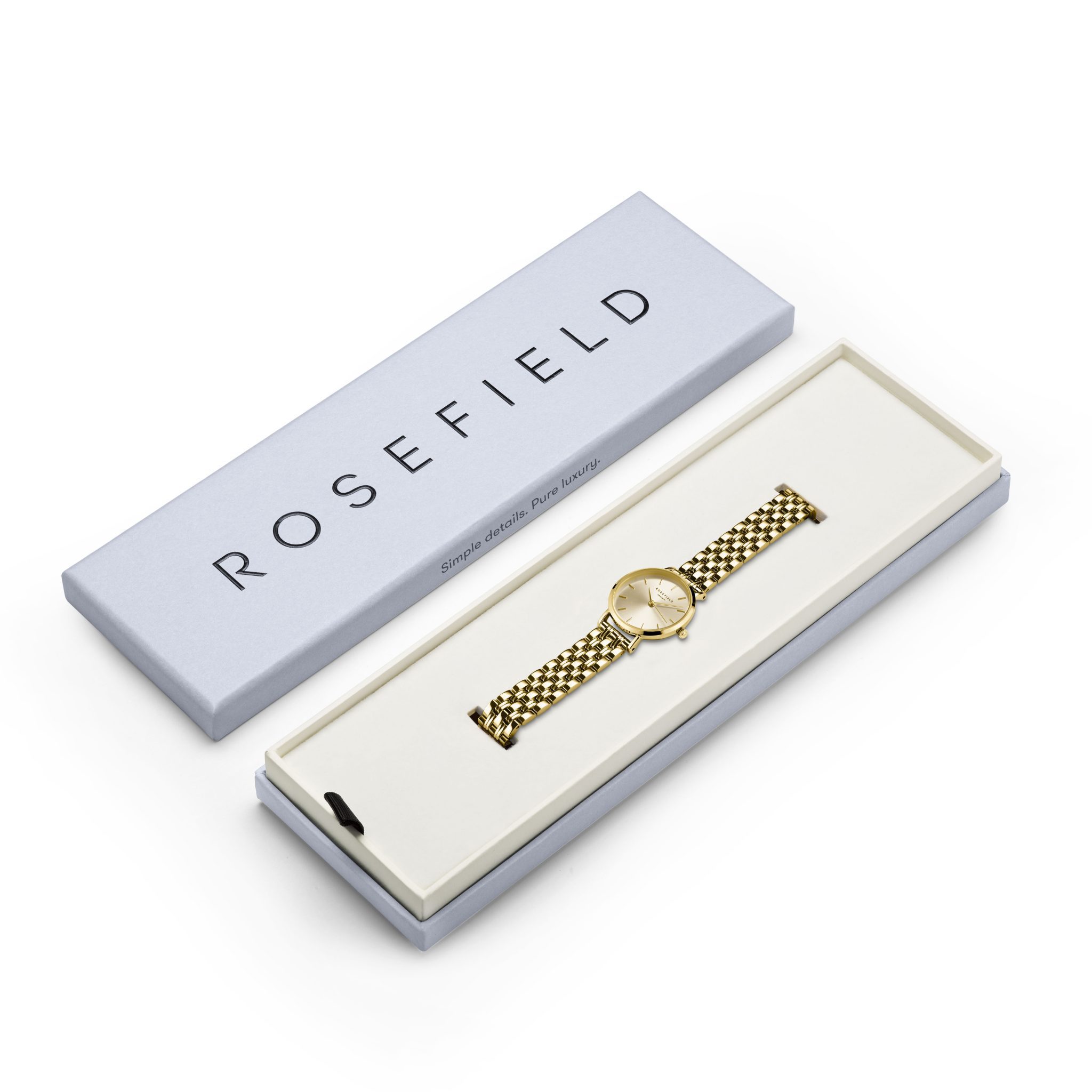 Rosefield Small Edit Champagne Watch - Image 4