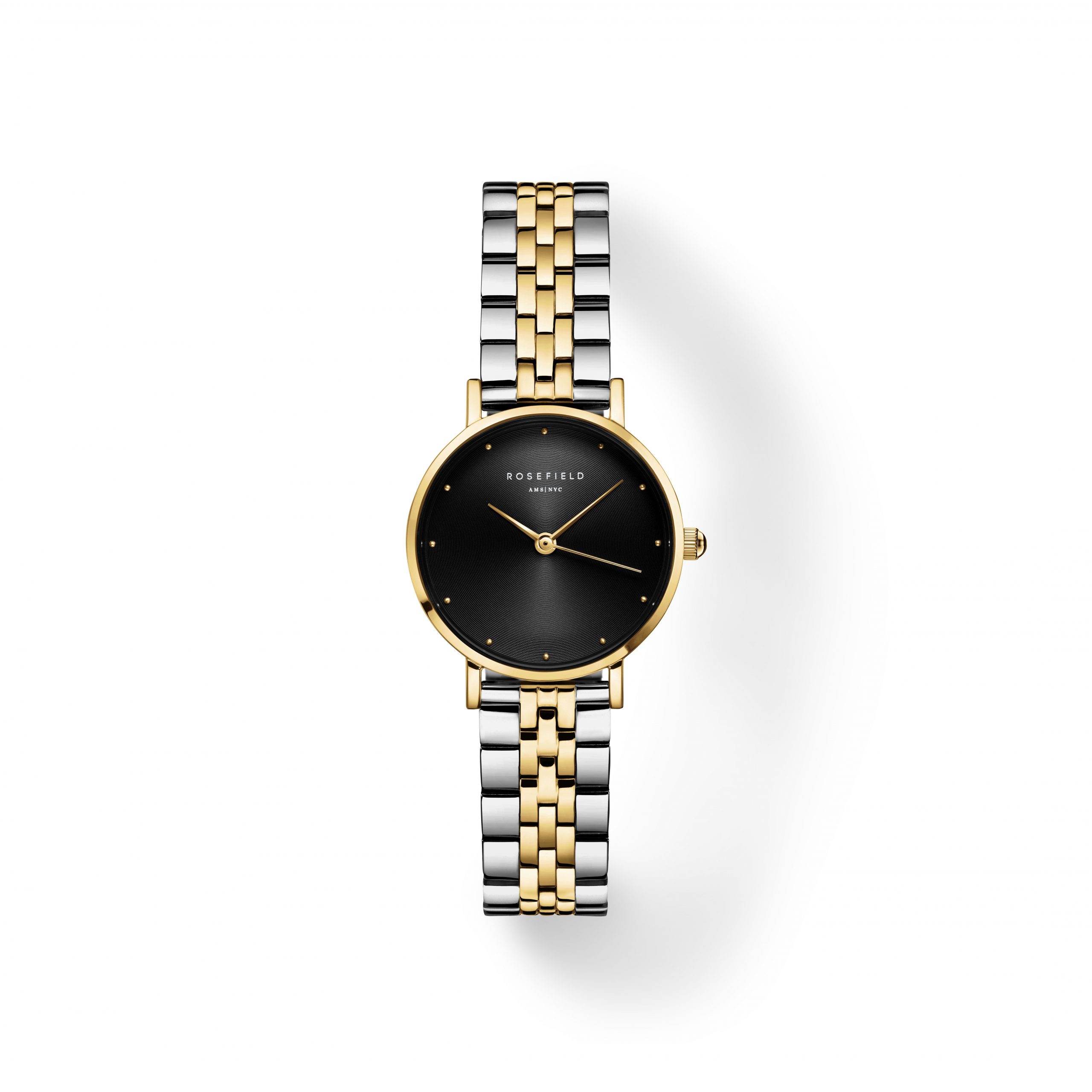 Rosefield Small Edit Black Two Tone Watch