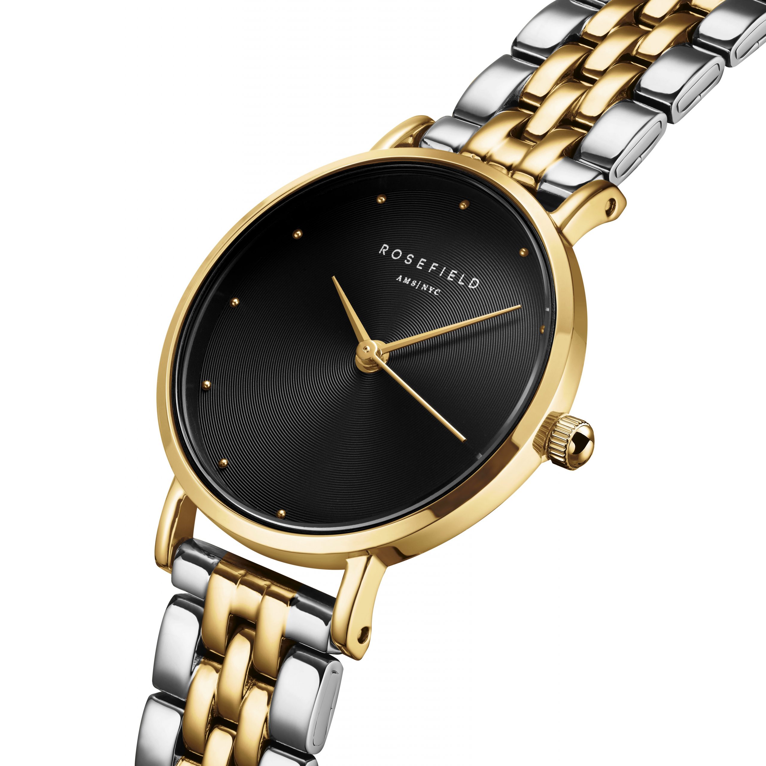 Rosefield Small Edit Black Two Tone Watch - Image 3