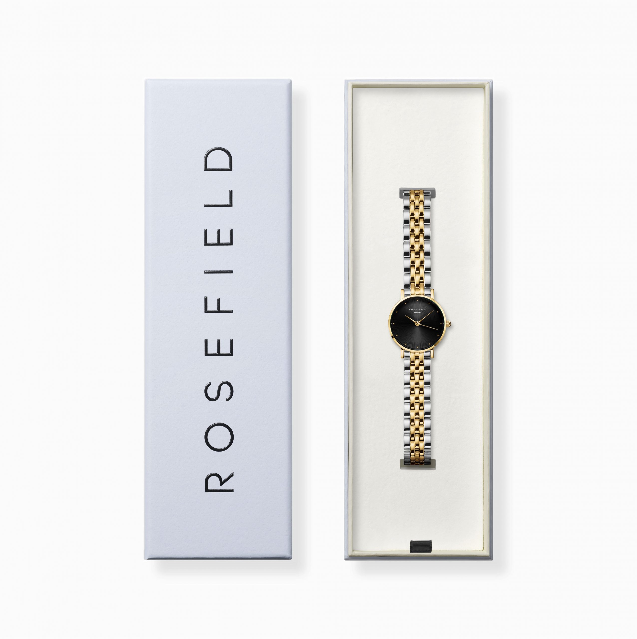 Rosefield Small Edit Black Two Tone Watch - Image 4