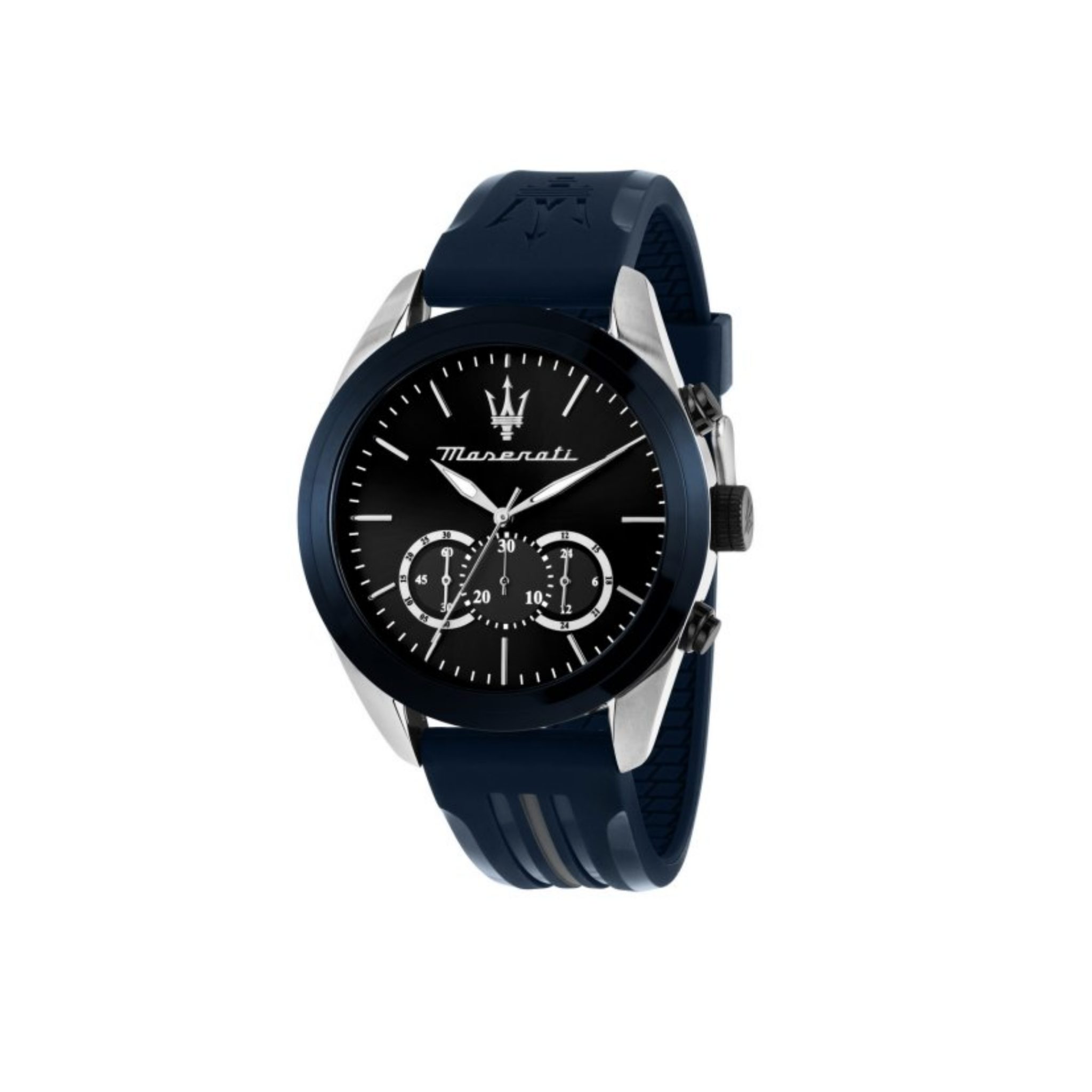 Maserati Traguardo 45mm Chronograph Silicone Watch