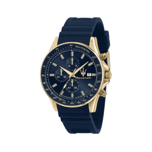 Maserati Sifida 44mm Chronograph Navy Silicone Watch