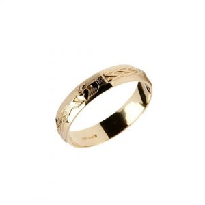 10K Men's Gold Celtic & Claddagh Wedding Ring