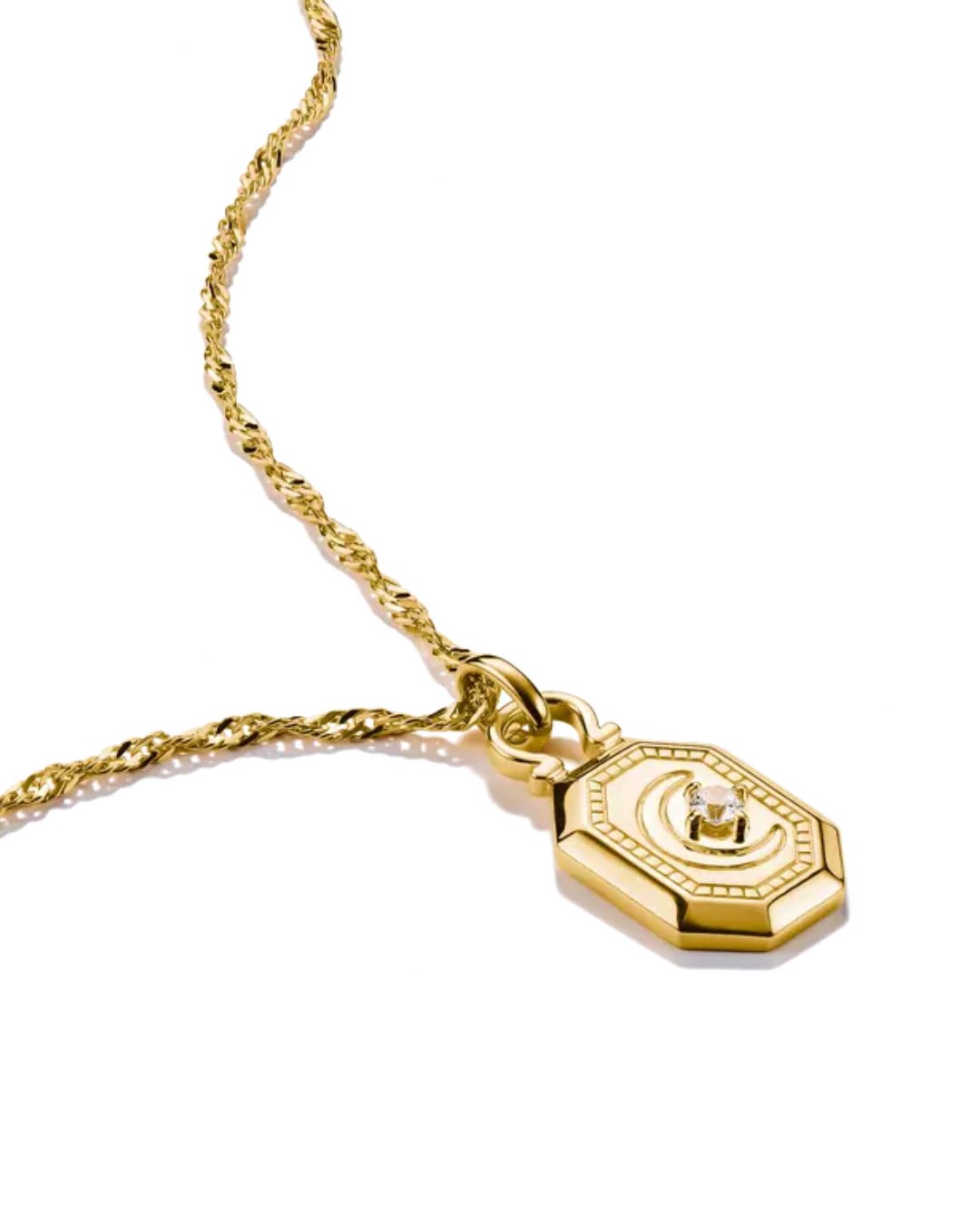 Thomas Sabo Elyndra Gold Plated Moon Necklace - Image 2