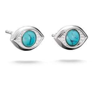 Thomas Sabo Elyndra Silver Turquoise Eye Stud Earrings