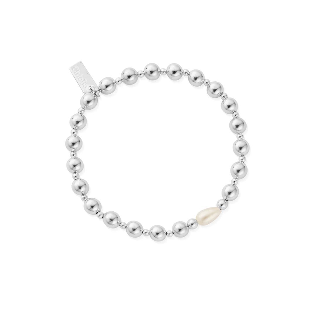 ChloBo Silver Feature Pearl Bracelet