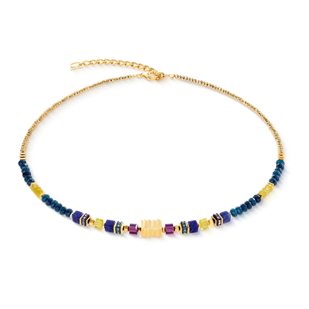 Coeur de Lion Wave Precious Flow Gold Energy Necklace