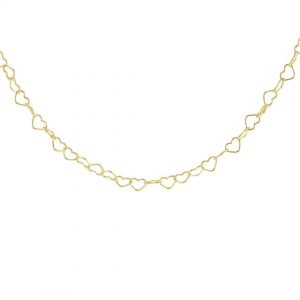 Gold Plated Open Heart-Link Chain