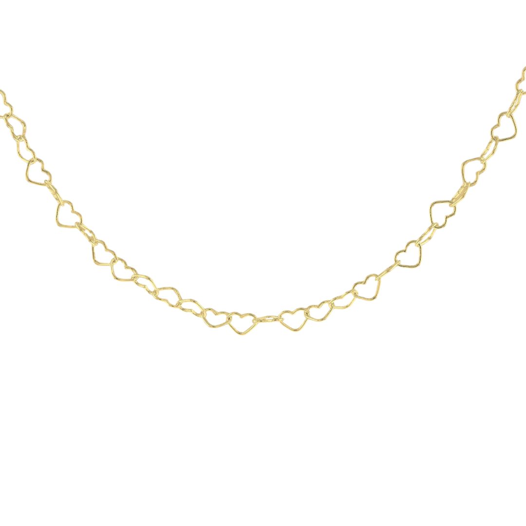 Gold Plated Open Heart-Link Chain