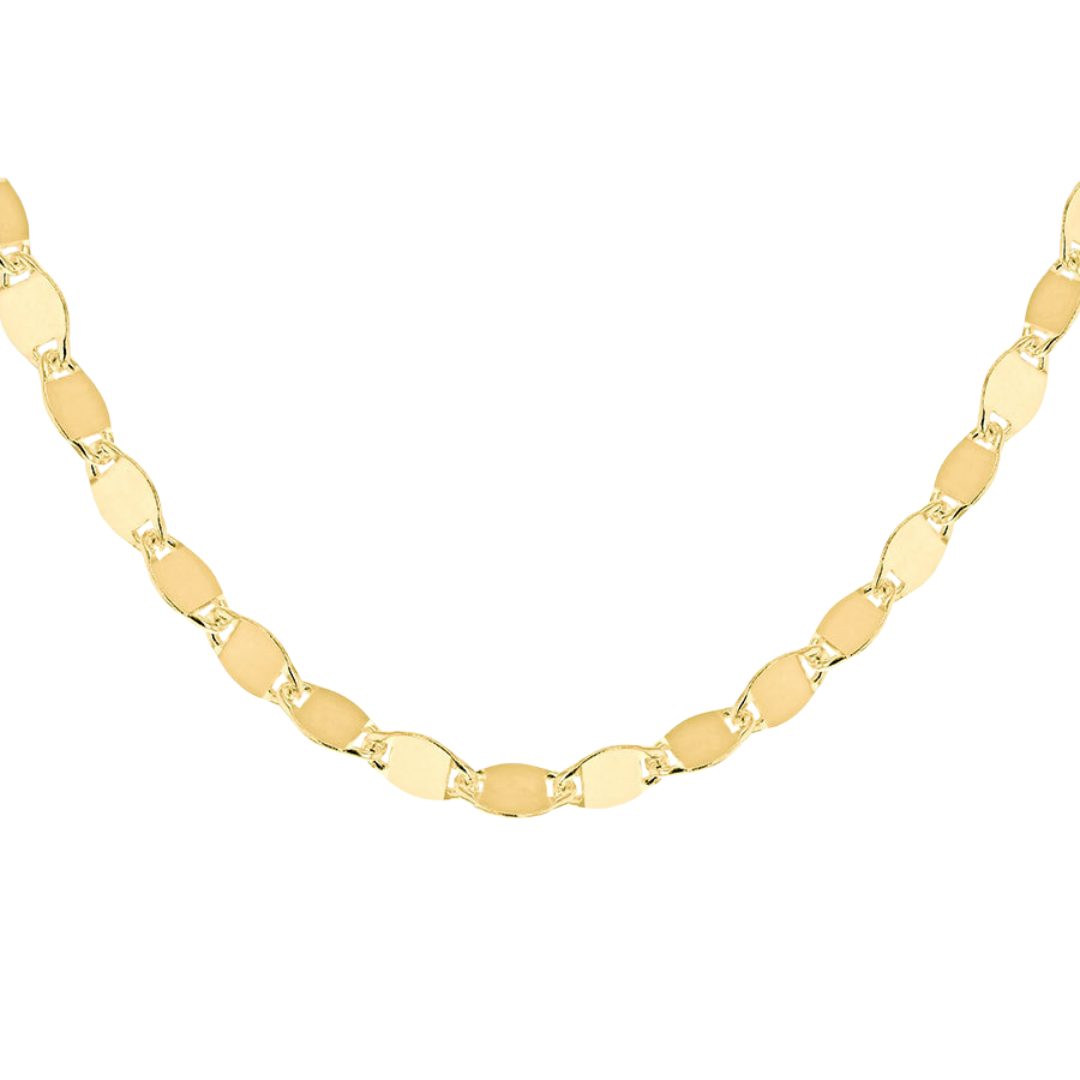 Gold Plated Flat Mirror Link Chain
